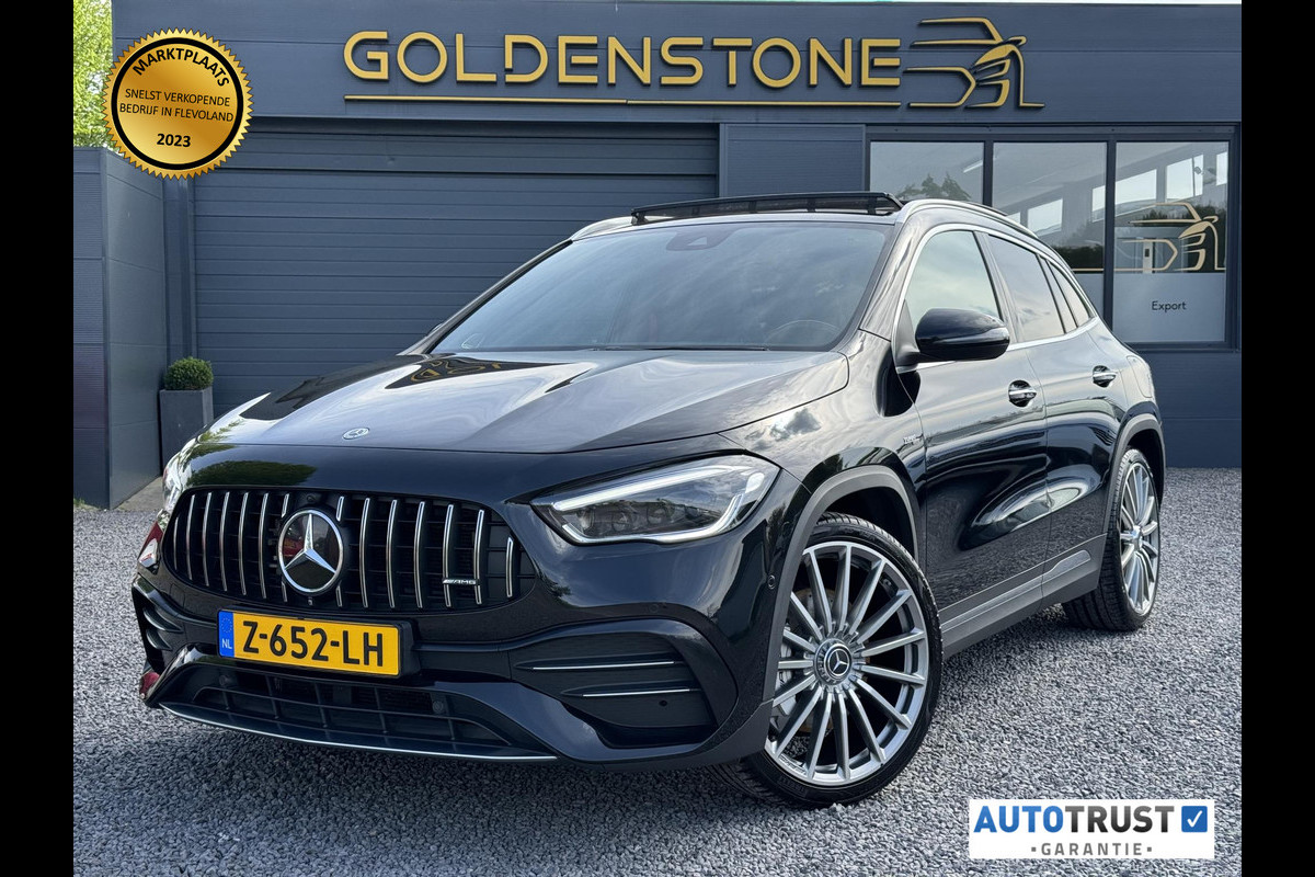 Mercedes-Benz GLA AMG 35 4MATIC 1e Eigenaar,Burmester Soundsystem,Panoramadak,Trekhaak,Kuipstoelen,Ambient Lighting,Vol Optie,APK tot 04-2026