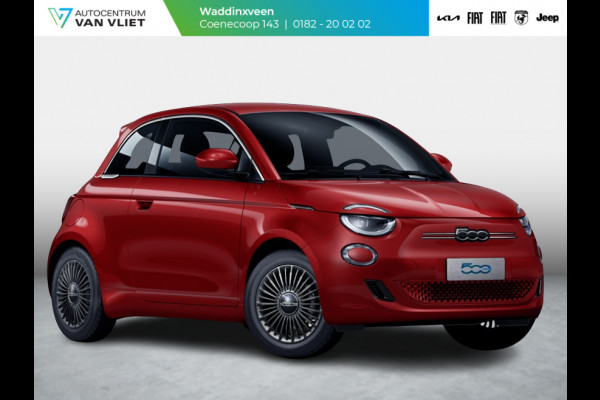 Fiat 500E 42 kWh | Pack Comfort | Pack Style | Rosso Passione |