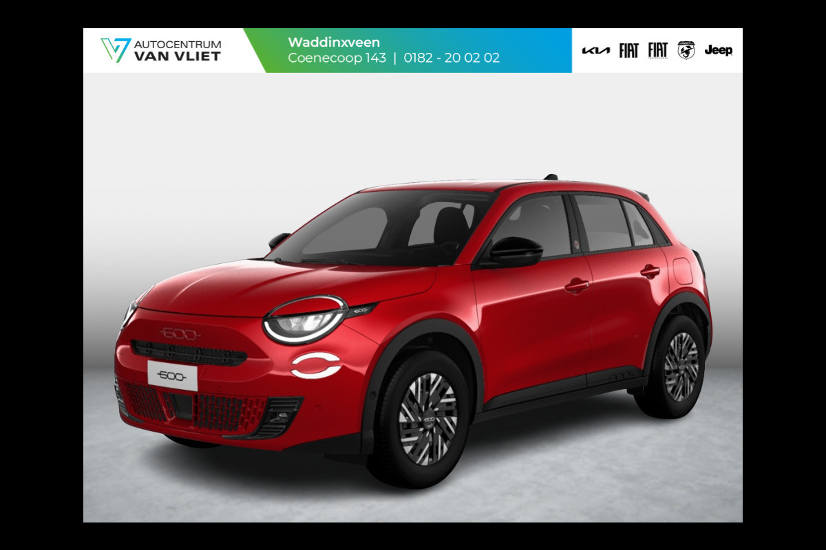 Fiat 600E RED 54 kWh | Clima | Cruise | LED | PDC | Apple Carplay |