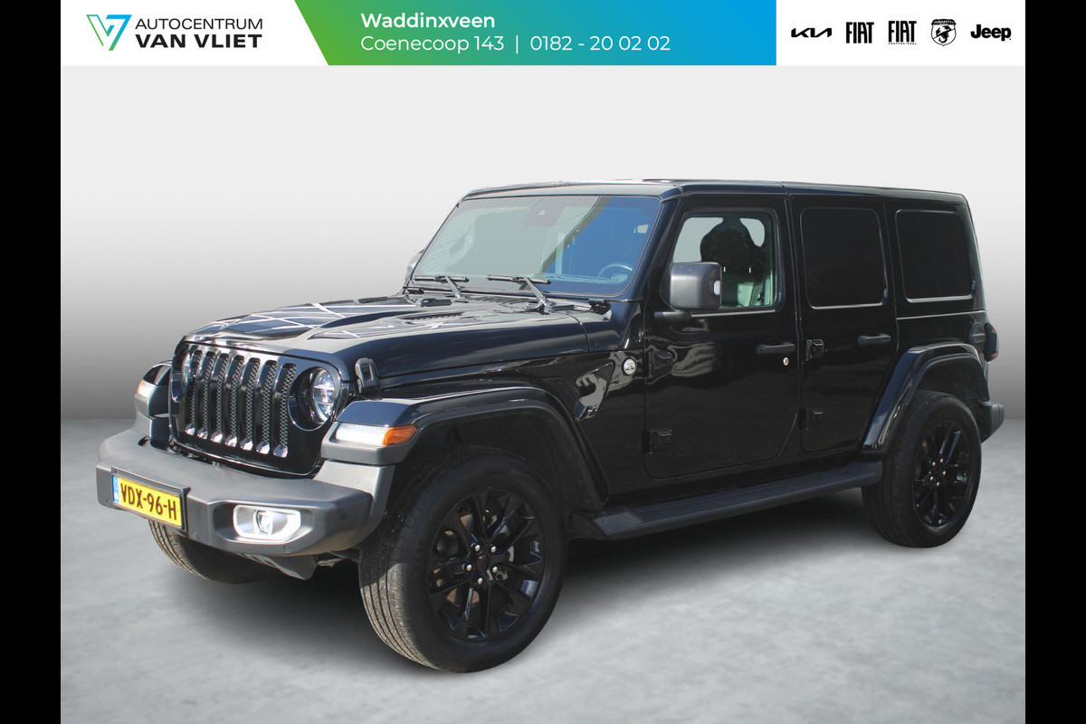 Jeep Wrangler Unlimited 2.0T Sahara | Grijs kenteken | Stoel-/Stuurverwarming | Navi |  Adapt. Cruise | Clima | Camera | Leder | Keyless | 20" Velgen