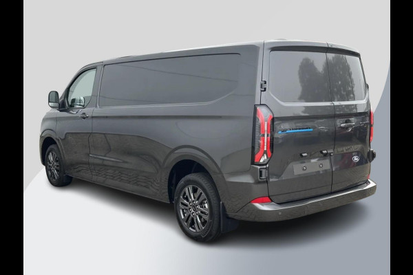 Ford E-Transit Cust. 320 L2H1 Limited 65 kWh 218pk | VOORRAAD | Inklapbare trekhaak | 17 inch lichtmetalen velgen (Carbonised Grey) | Driver Assistent Pack Premium | AGM accu | 3-fase laadkabel mode 3 32A, 10 meter | Centrale dubbele vergrendeling | Vehicle Integration System