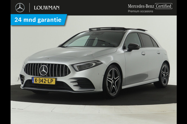 Mercedes-Benz A-Klasse 180 Business Solution AMG | Panoramadak | Memory Stoelen | Multibeam LED | 5 spaaks lichtmetalen velgen | MBUX wide screen | Navigatie | Parking support met camera achter | Inclusief 24 maanden MB Certified garantie voor Europa.