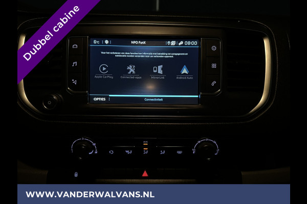 Peugeot Expert 2.0 BlueHDI 123pk **BPM VRIJ voor de Ondernemer** L3H1 XL Dubbele cabine Euro6 Airco | 6-zits | 2x zijdeur | Apple Carplay navigatie, cruisecontrol, parkeersensoren, android auto, 2500kg trekvermogen