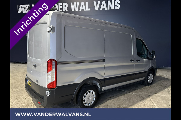 Ford Transit 2.0 TDCI 131pk **BPM VRIJ voor de Ondernemer** L2H2 inrichting Euro6 Airco | Camera | Cruisecontrol | Parkeersensoren Verwarmde voorruit, Bijrijdersbank, 2600kg trekvermogen