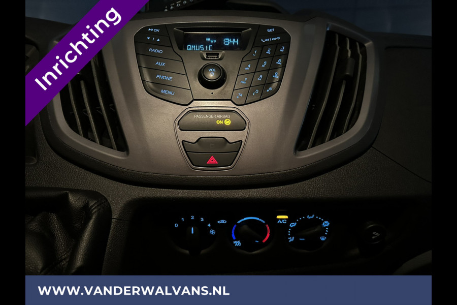 Ford Transit 2.0 TDCI 131pk **BPM VRIJ voor de Ondernemer** L2H2 inrichting Euro6 Airco | Camera | Cruisecontrol | Parkeersensoren Verwarmde voorruit, Bijrijdersbank, 2600kg trekvermogen