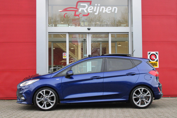 Ford Fiesta 1.0 100PK ST-LINE | PANORAMISCH SCHUIF/KANTEL DAK | TREKHAAK | CLIMATE CONTROL | VOORRUIT VERWARMING | LICHTMETALEN VELGEN 18" | LIGHT UPGRADE PACK | CRUISE CONTROL | DAB+ RADIO | LANE ASSIST | NAVIGATIE |