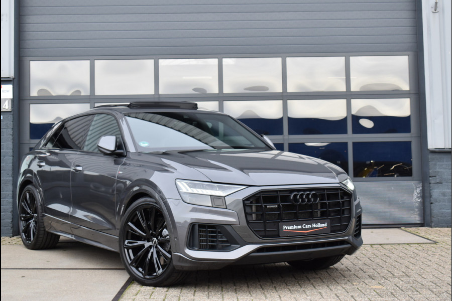 Audi Q8 55 TFSI e Quattro 381 Pk S-Line Black Ed RS-Stoel Pano Matrix Keyless Luchtvering Navi 23 Inch