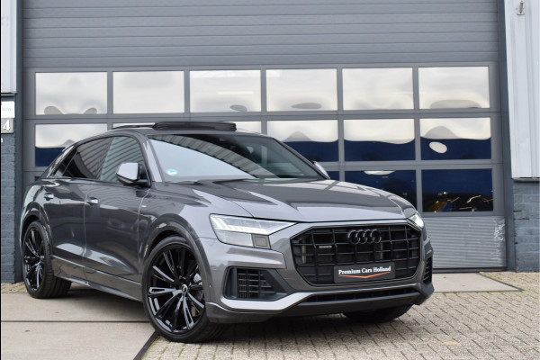 Audi Q8 55 TFSI e Quattro 381 Pk S-Line Black Ed RS-Stoel Pano Matrix Keyless Luchtvering Navi 23 Inch