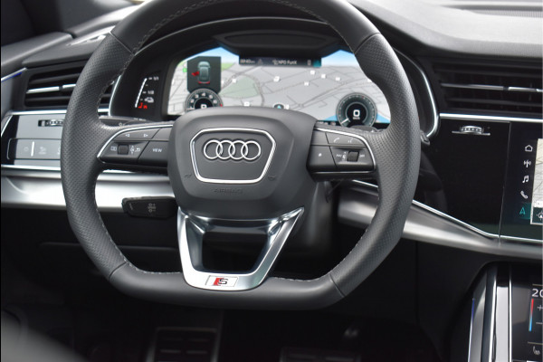 Audi Q8 55 TFSI e Quattro 381 Pk S-Line Black Ed RS-Stoel Pano Matrix Keyless Luchtvering Navi 23 Inch