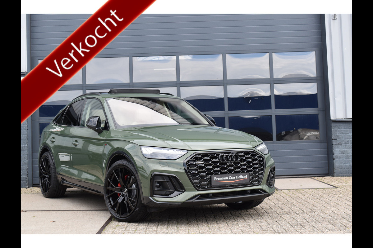 Audi Q5 Sportback 50 TFSI e S-Line Competition Black Ed Full Pano B&O HUD Memory Sfeer Luchtvering Trekhaak 22 Inch