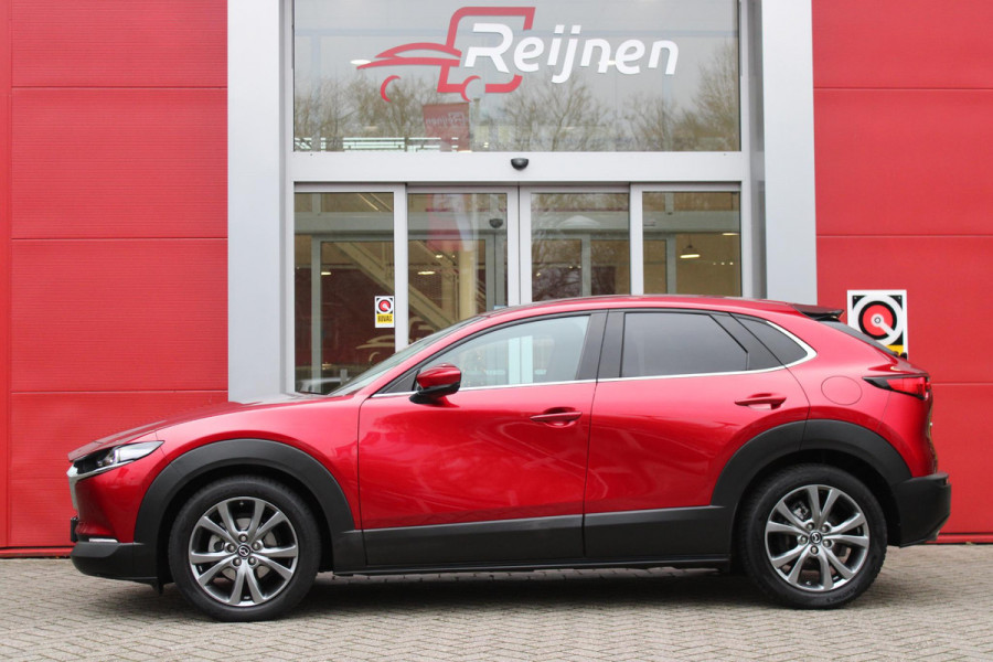 Mazda CX-30 2.0 e-SkyActiv-X M Hybrid 180PK LUXURY | BOSE AUDIO SYSTEM | TREKHAAK | ELEKTRISCH BEDIENBARE STOEL MET GEHEUGEN FUNCTIE | NAVIGATIE | HEAD UP DISPLAY | ALL SEASON BANDEN | CLIMATE CONTROL | ADAPTIVE CRUISE CONTROL | ELEKTRISCH BEDIENBARE ACHTERKLEP | DODEHOEK DETECTIE | STOEL VERWARMING |