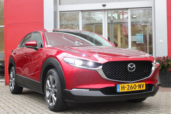 Mazda CX-30 2.0 e-SkyActiv-X M Hybrid 180PK LUXURY | BOSE AUDIO SYSTEM | TREKHAAK | ELEKTRISCH BEDIENBARE STOEL MET GEHEUGEN FUNCTIE | NAVIGATIE | HEAD UP DISPLAY | ALL SEASON BANDEN | CLIMATE CONTROL | ADAPTIVE CRUISE CONTROL | ELEKTRISCH BEDIENBARE ACHTERKLEP | DODEHOEK DETECTIE | STOEL VERWARMING |