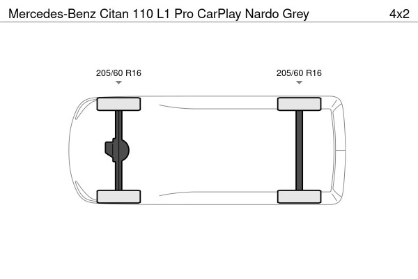 Mercedes-Benz Citan 110 L1 Pro CarPlay Nardo Grey