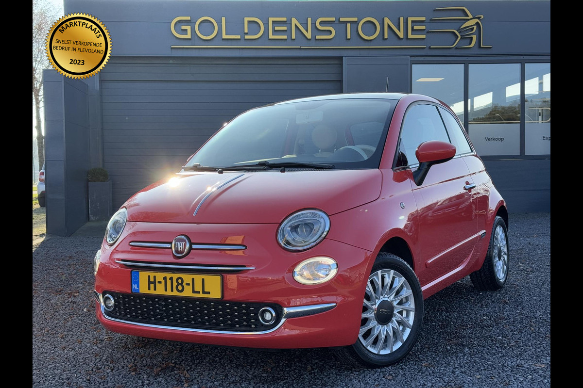 Fiat 500 1.2 Lounge 2e Eigenaar,Navi,Panoramadak,Bluetooth,Cruise,PDC,LM Velgen,APK bij Aflevering