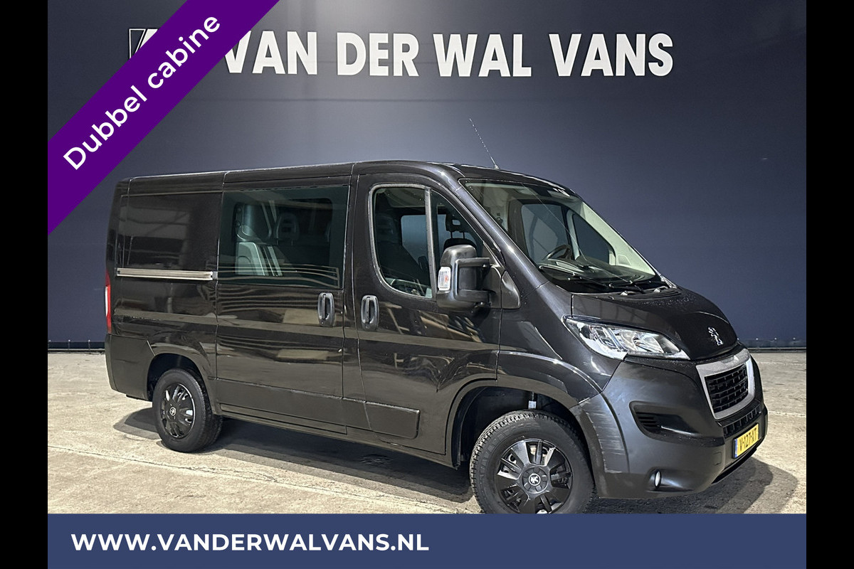 Peugeot Boxer 2.0 BlueHDI **BPM VRIJ voor de Ondernemer** L1H1 Dubbele cabine Euro6 Airco | Navigatie LED, Cruisecontrol, Trekhaak, Parkeersensoren, 5-Zits