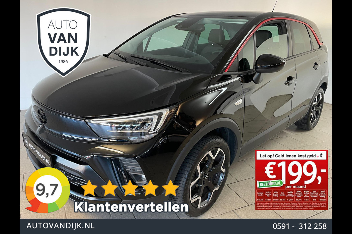 Opel Crossland 1.2 Turbo AIRCO NAVI CRUISE BLUETOOTH STOELVERW STUURVERW VELGEN RODE ACCENTEN VELGEN NIEUWSTAAT