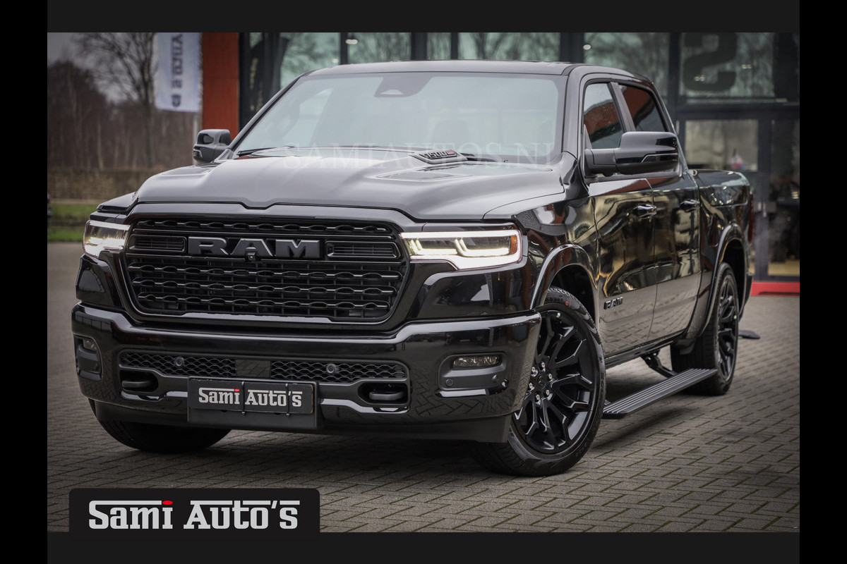 Dodge Ram 1500 LIMITED NIGHT HIGH OUTPUT H.O 540PK 706 Nm 2025 | XB9 | MASSAGE | BOM VOL | CREW CAB | DUBBELE CABINE | GRIJSKENTEKEN | DE MEEST LUXUEUZE en BEGEERDE Pick-up VOORRAAD NR 2338 - 5404