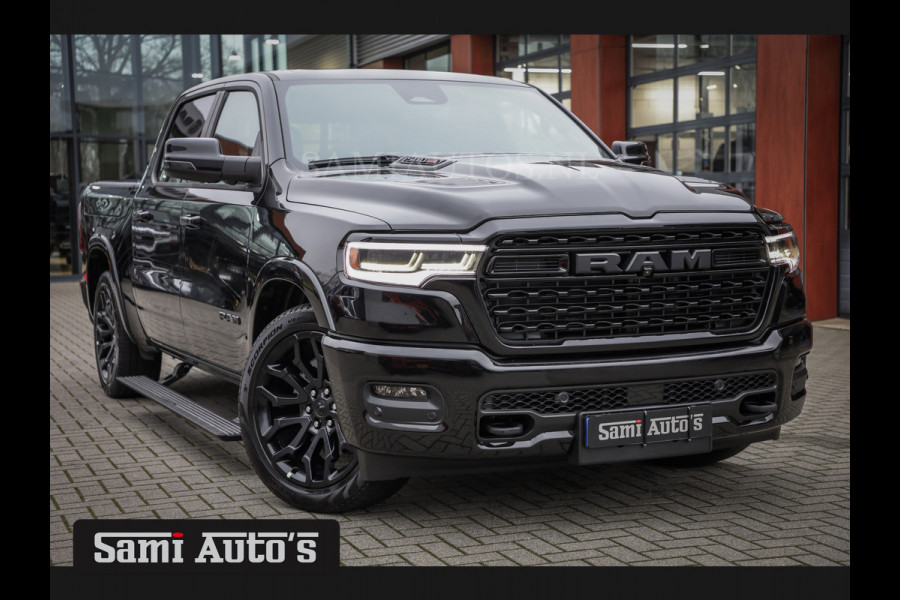 Dodge Ram 1500 LIMITED NIGHT H.O 540PK 706 Nm 2025 | XB9 | MASSAGE | BOM VOL | CREW CAB | DUBBELE CABINE | GRIJSKENTEKEN | €99950,- EXCL BTW | DE MEEST LUXUEUZE en BEGEERDE Pick-up VOORRAAD NR 2330 - 7407