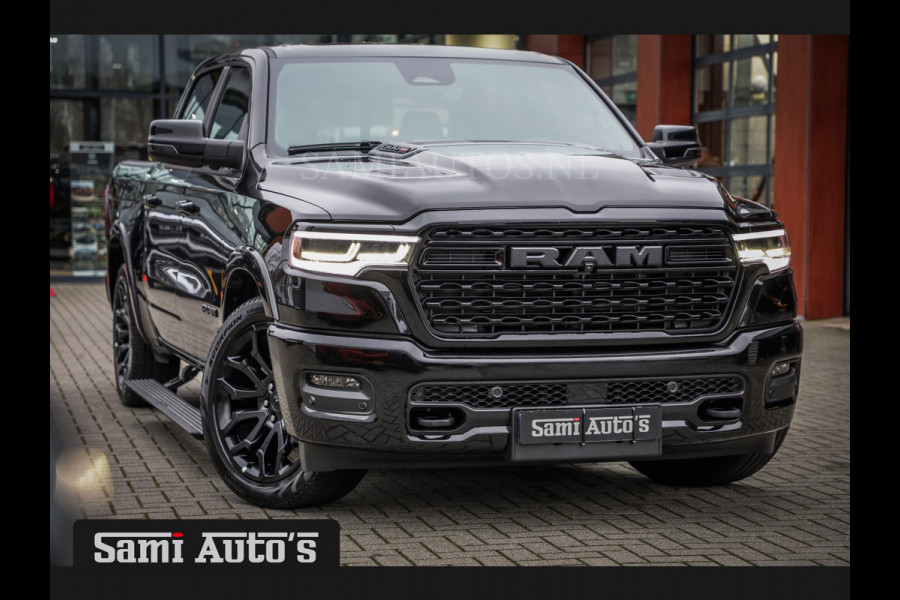 Dodge Ram 1500 LIMITED NIGHT H.O 540PK 706 Nm 2025 | XB9 | MASSAGE | BOM VOL | CREW CAB | DUBBELE CABINE | GRIJSKENTEKEN | €99950,- EXCL BTW | DE MEEST LUXUEUZE en BEGEERDE Pick-up VOORRAAD NR 2330 - 7407