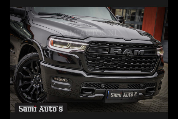 Dodge Ram 1500 LIMITED NIGHT H.O 540PK 706 Nm 2025 | XB9 | MASSAGE | BOM VOL | CREW CAB | DUBBELE CABINE | GRIJSKENTEKEN | €99950,- EXCL BTW | DE MEEST LUXUEUZE en BEGEERDE Pick-up VOORRAAD NR 2330 - 7407