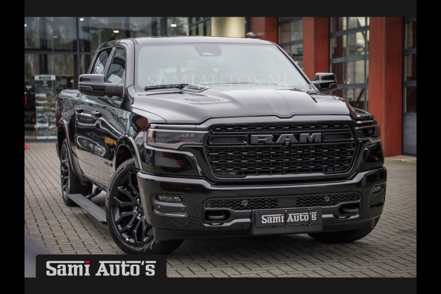 Dodge Ram 1500 LIMITED NIGHT 540PK 706 Nm HIGH OUTPUT | XB9 | MASSAGE | BOM VOL | CREW CAB | DUBBELE CABINE | GRIJSKENTEKEN | DE MEEST LUXUEUZE en BEGEERDE Pick-up VOORRAAD NR 2337 - 7694