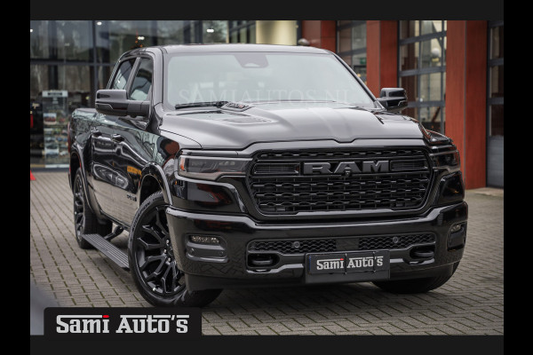 Dodge Ram 1500 LIMITED NIGHT 540PK 706 Nm HIGH OUTPUT | XB9 | MASSAGE | BOM VOL | CREW CAB | DUBBELE CABINE | GRIJSKENTEKEN | DE MEEST LUXUEUZE en BEGEERDE Pick-up VOORRAAD NR 2337 - 7694