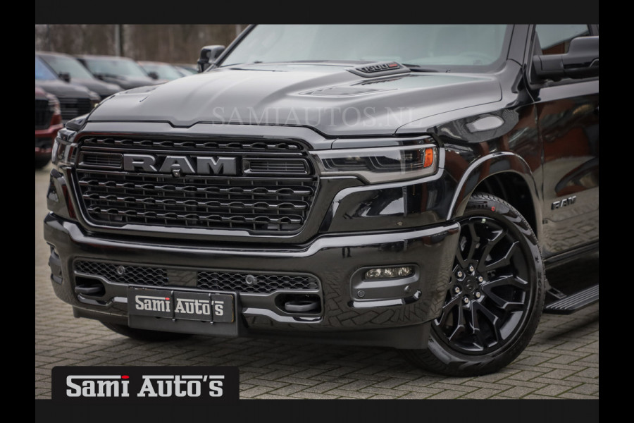 Dodge Ram 1500 LIMITED NIGHT 540PK 706 Nm HIGH OUTPUT | XB9 | MASSAGE | BOM VOL | CREW CAB | DUBBELE CABINE | GRIJSKENTEKEN | DE MEEST LUXUEUZE en BEGEERDE Pick-up VOORRAAD NR 2337 - 7694