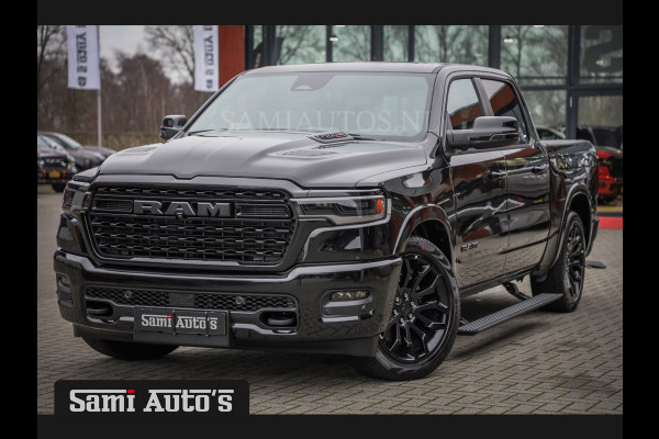 Dodge Ram 1500 LIMITED NIGHT 540PK 706 Nm HIGH OUTPUT | XB9 | MASSAGE | BOM VOL | CREW CAB | DUBBELE CABINE | GRIJSKENTEKEN | DE MEEST LUXUEUZE en BEGEERDE Pick-up VOORRAAD NR 2337 - 7694