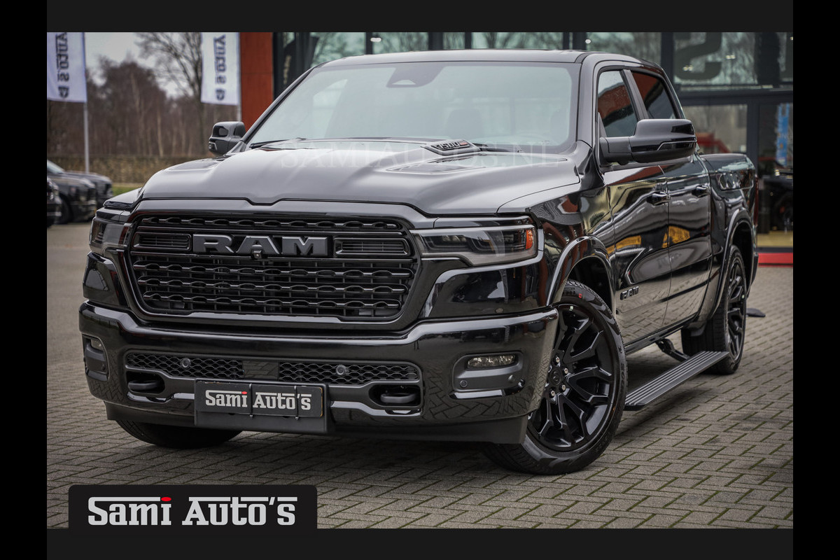 Dodge Ram 1500 LIMITED NIGHT DE MEEST LUXUEUZE PICK UP HIGH OUTPUT H.O 540PK 706 Nm 2025 | XB9 | MASSAGE | BOM VOL | CREW CAB | DUBBELE CABINE | GRIJSKENTEKEN | VOORRAAD NR 2331 - 5133