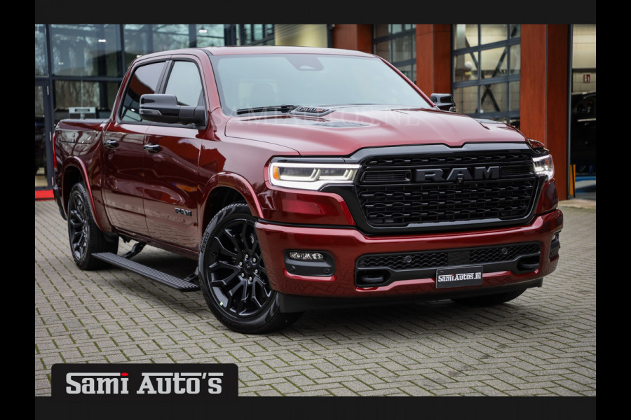 Dodge Ram 1500 LIMITED NIGHT HIGH OUTPUT 540PK 706 Nm 2025 | XB9 | MASSAGE | BOM VOL | CREW CAB | DUBBELE CABINE | GRIJSKENTEKEN | DE MEEST LUXUEUZE en BEGEERDE Pick-up | VOORRAAD NR 2302 - 7425