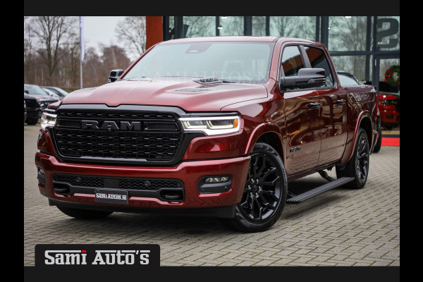 Dodge Ram 1500 LIMITED NIGHT HIGH OUTPUT 540PK 706 Nm 2025 | XB9 | MASSAGE | BOM VOL | CREW CAB | DUBBELE CABINE | GRIJSKENTEKEN | DE MEEST LUXUEUZE en BEGEERDE Pick-up | VOORRAAD NR 2302 - 7425