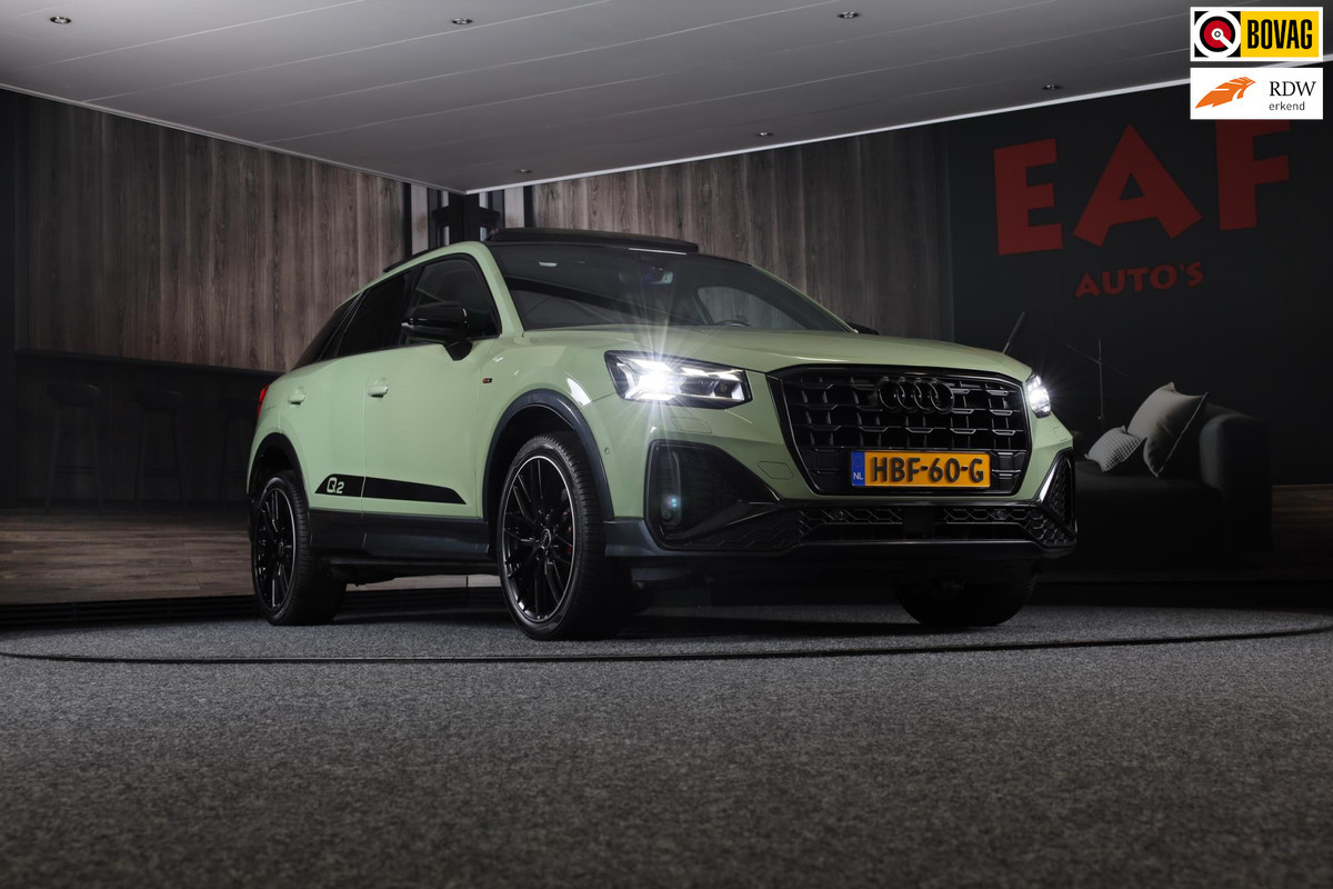 Audi Q2 35 TFSI Edition ONE S Line / AUT / ACC / Open Pano / Virtual Cockpit / Lane Assist / Leder / Navi / Camera / Led / 19 Inch