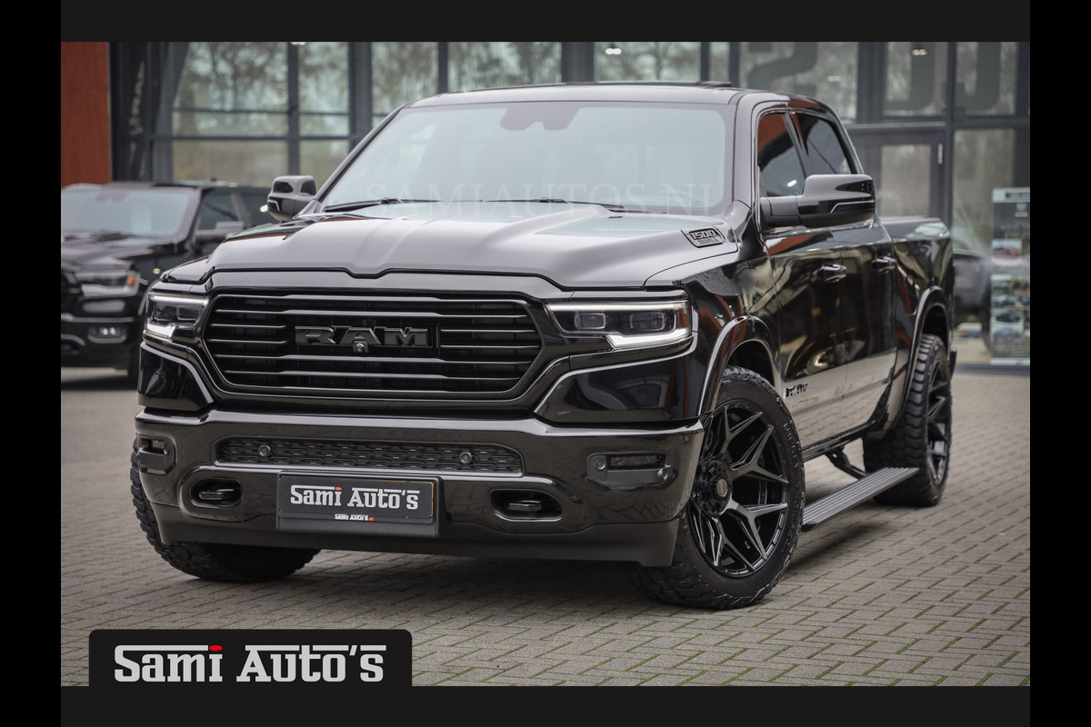 Dodge Ram 1500 BLACK OPS LONGHORN | HUD & VIRTUAL | PRIJS MET LPG + HEAD UP ADG + DEKSEL + PANORAMADAK GWJ + LUCHTVERING SER + BOM VOL | L CREW CAB | DUBBELE CABINE | 5,7L V8 HEMI 402 PK 4X4 | 5 PERSOONS | GRIJSKENTEKEN | VOORRAAD NR 2204 - 9644