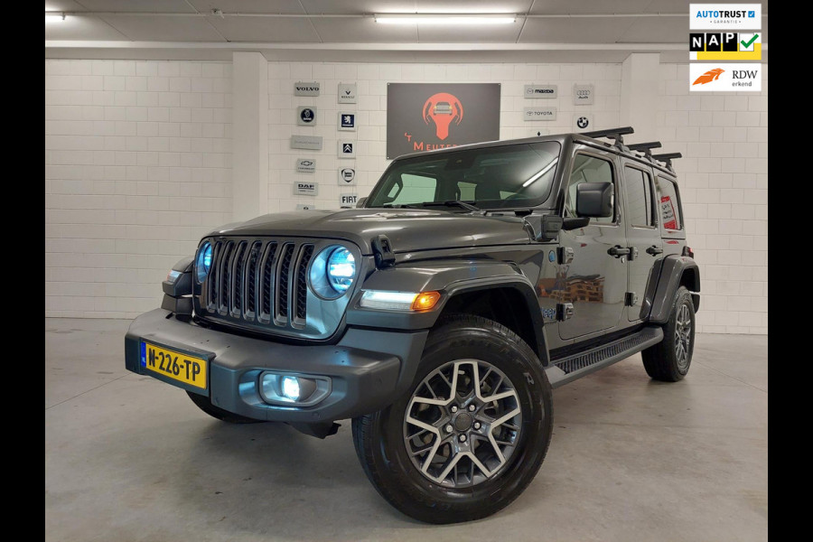 Jeep Wrangler Unlimited 80th Anniversary 4xe 380 | 1 JAAR GARANTIE, VOL OPTIES EN MET VELE EXCLUSIEVE EXTRA'S (ZIE TEKST) !