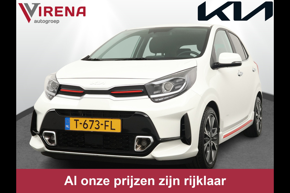 Kia Picanto 1.0 T-GDi GT-Line 5p - Cruise Control - Leder - Climate Control - Navigatie - Apple/Android Carplay - Fabrieksgarantie tot 07-06-2030