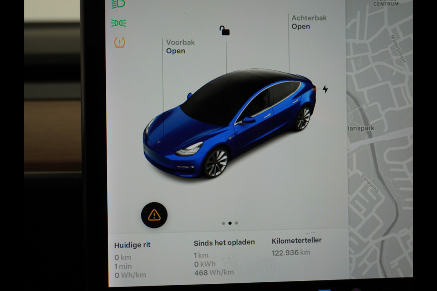 Tesla Model 3 Long Range *gereserveerd* 75kWh 463PK FSD-voorber. Premium Audio 4wd Lmv 19" AutoPilot Panoramadak Camera's Leder Adaptive-Cruis Stoel en achterbank verwarming Keyless Electr.Stoelen+Memory+Easy-Entry WiFi Origineel Nederlandse auto Grootste accu, Tot 16,5kwh thuis-laden.