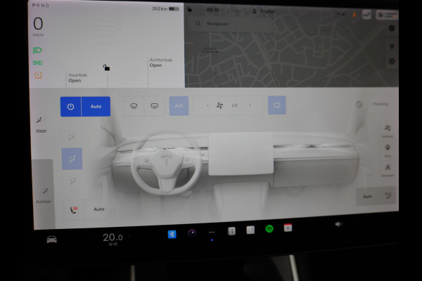 Tesla Model 3 Long Range *gereserveerd* 75kWh 463PK FSD-voorber. Premium Audio 4wd Lmv 19" AutoPilot Panoramadak Camera's Leder Adaptive-Cruis Stoel en achterbank verwarming Keyless Electr.Stoelen+Memory+Easy-Entry WiFi Origineel Nederlandse auto Grootste accu, Tot 16,5kwh thuis-laden.