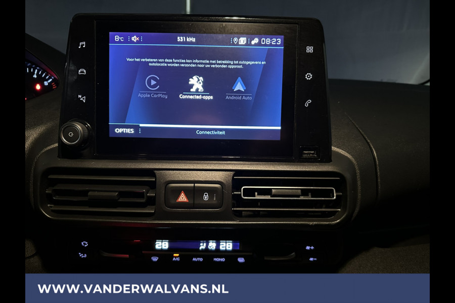 Peugeot Partner 1.5 BlueHDi 131pk **BPM VRIJ voor de Ondernemer** L1H1 Euro6 Airco | 3-Zits | Navigatie | Camera Apple Carplay, Android Auto, Cruisecontrol, Parkeersensoren, bijrijdersbank