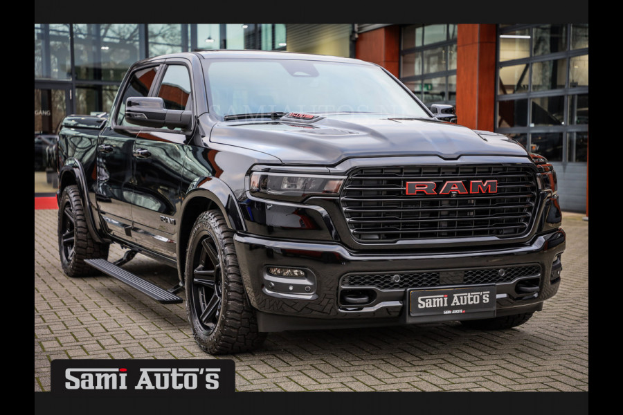 Dodge Ram NIGHT PREMIUM | BOM VOL + 14.4 INCH SCHERM | LUCHTVERING | HUD | HURRICAN 420PK 636 Nm | PRIJS MET LPG EN COVER EN GARANTIE | DUBBELE CABINE | PICK UP | 5 PERSOONS | DC | GRIJSKENTEKEN | VOORRAAD NR 2233 - 7672