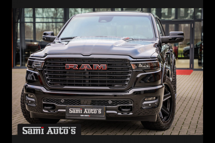 Dodge Ram NIGHT PREMIUM | BOM VOL + 14.4 INCH SCHERM | LUCHTVERING | HUD | HURRICAN 420PK 636 Nm | PRIJS MET LPG EN COVER EN GARANTIE | DUBBELE CABINE | PICK UP | 5 PERSOONS | DC | GRIJSKENTEKEN | VOORRAAD NR 2233 - 7672