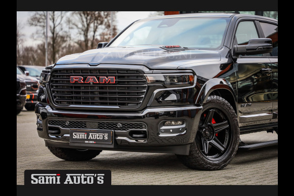 Dodge Ram NIGHT PREMIUM | BOM VOL + 14.4 INCH SCHERM | LUCHTVERING | HUD | HURRICAN 420PK 636 Nm | PRIJS MET LPG EN COVER EN GARANTIE | DUBBELE CABINE | PICK UP | 5 PERSOONS | DC | GRIJSKENTEKEN | VOORRAAD NR 2233 - 7672