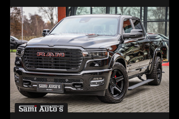 Dodge Ram NIGHT PREMIUM | BOM VOL + 14.4 INCH SCHERM | LUCHTVERING | HUD | HURRICAN 420PK 636 Nm | PRIJS MET LPG EN COVER EN GARANTIE | DUBBELE CABINE | PICK UP | 5 PERSOONS | DC | GRIJSKENTEKEN | VOORRAAD NR 2233 - 7672