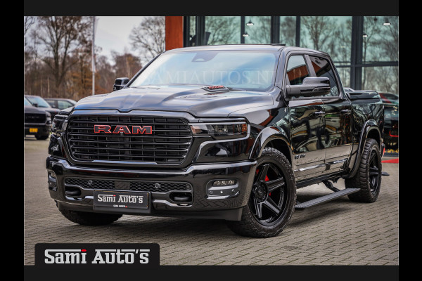 Dodge Ram NIGHT PREMIUM | BOM VOL + 14.4 INCH SCHERM | LUCHTVERING | HUD | HURRICAN 420PK 636 Nm | PRIJS MET LPG EN COVER EN GARANTIE | DUBBELE CABINE | PICK UP | 5 PERSOONS | DC | GRIJSKENTEKEN | VOORRAAD NR 2233 - 7672