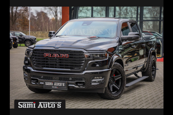 Dodge Ram NIGHT PREMIUM | BOM VOL + 14.4 INCH SCHERM | LUCHTVERING | HUD | HURRICAN 420PK 636 Nm | PRIJS MET LPG EN COVER EN GARANTIE | DUBBELE CABINE | PICK UP | 5 PERSOONS | DC | GRIJSKENTEKEN | VOORRAAD NR 2233 - 7672