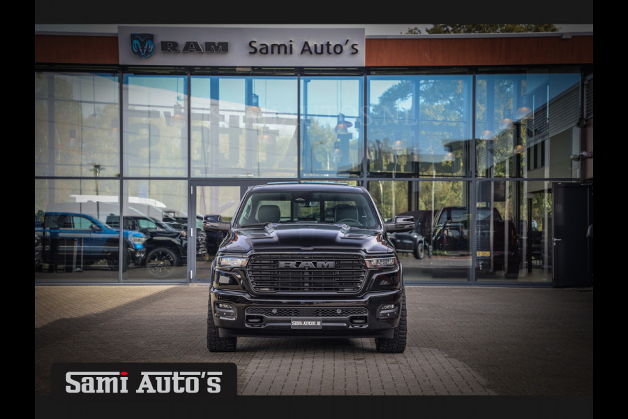 Dodge Ram NIGHT PREMIUM 2025 | BOM VOL + 14.4 INCH SCHERM | LUCHTVERING | HUD | HURRICANE 420PK 636 Nm | PRIJS MET LPG EN COVER EN GARANTI DUBBELE CABINE | PICK UP | 5 PERSOONS | DC | GRIJSKENTEKEN | VOORRAAD NR 2285 - 7648