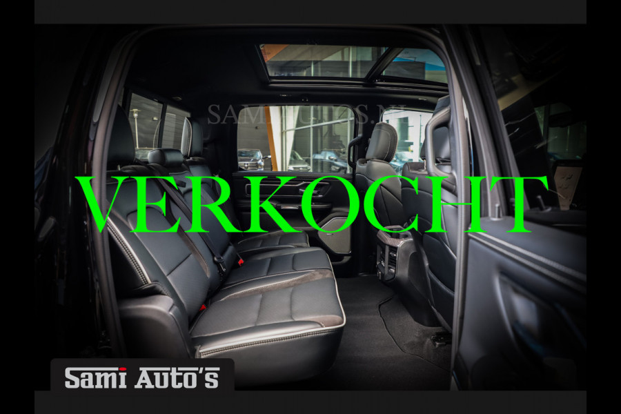 Dodge Ram NIGHT PREMIUM 2025 | BOM VOL + 14.4 INCH SCHERM | LUCHTVERING | HUD | HURRICAN 420PK 636 Nm | PRIJS MET LPG EN COVER EN GARANTIE DUBBELE CABINE | PICK UP | 5 PERSOONS | DC | GRIJSKENTEKEN | VOORRAAD NR 2214 - 4963