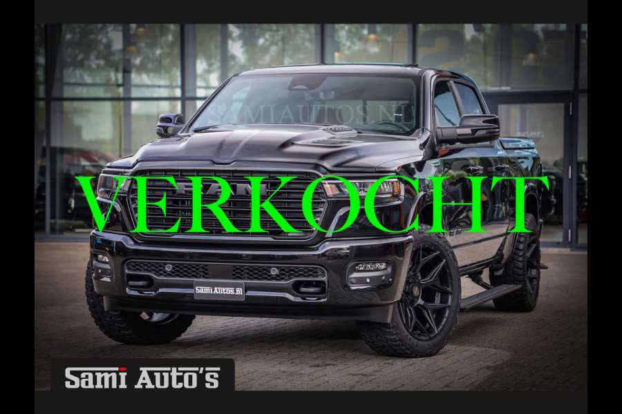 Dodge Ram NIGHT PREMIUM 2025 | BOM VOL + 14.4 INCH SCHERM | LUCHTVERING | HUD | HURRICAN 420PK 636 Nm | PRIJS MET LPG EN COVER EN GARANTIE DUBBELE CABINE | PICK UP | 5 PERSOONS | DC | GRIJSKENTEKEN | VOORRAAD NR 2214 - 4963