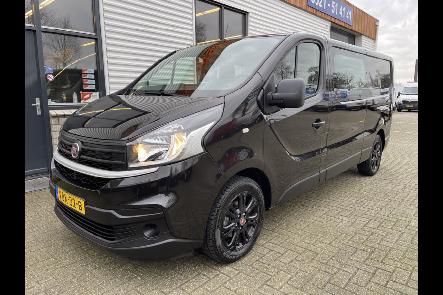 Fiat Talento 1.6 MJ 125pk EcoJet L2H1 DC 6 persoons / vaste prijs rijklaar € 20.950 ex btw / lease vanaf € 375 / zwart metallic / airco / cruise / navigatie / lichtmetalen velgen / trekhaak / isofix !