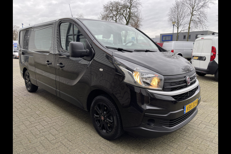 Fiat Talento 1.6 MJ 125pk EcoJet L2H1 DC 6 persoons / vaste prijs rijklaar € 20.950 ex btw / lease vanaf € 375 / zwart metallic / airco / cruise / navigatie / lichtmetalen velgen / trekhaak / isofix !