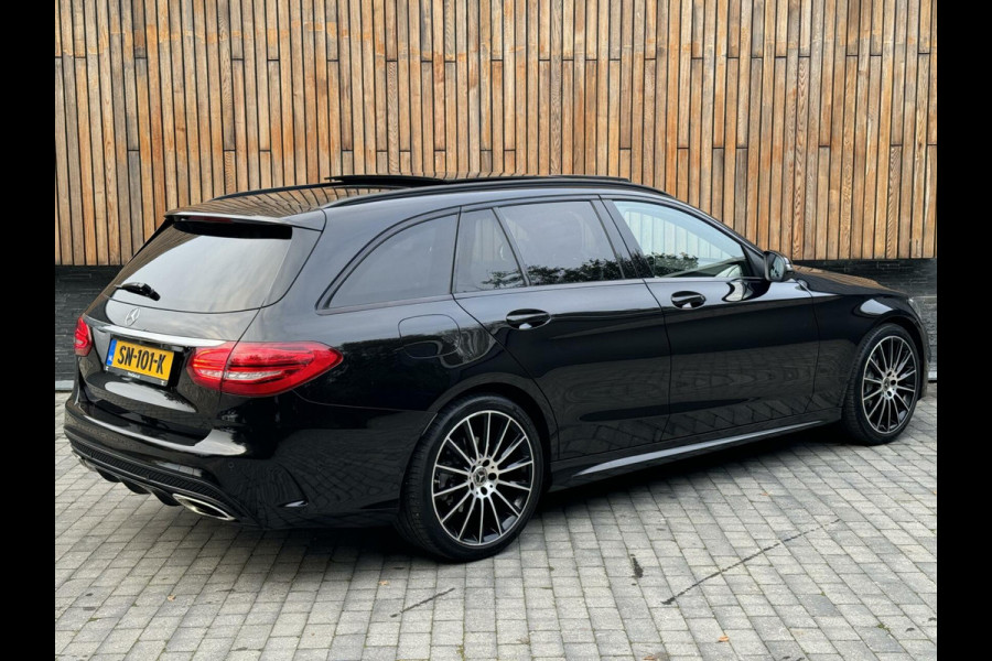 Mercedes-Benz C-Klasse Estate 180 AMG-line Automaat | Panoramadak | Lederen bekleding | Stoelverwarming | Burmester Audio | Achteruitrijcamera | LED ve